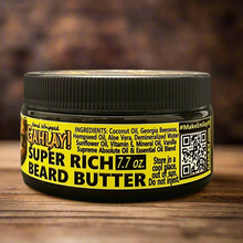 Load image into Gallery viewer, GAHLAY! Mattman&#39;s OG Sandalwood Beard Butter 7.7 oz, rich ingredients like Shea &amp; Mango Butter for soft, healthy beards