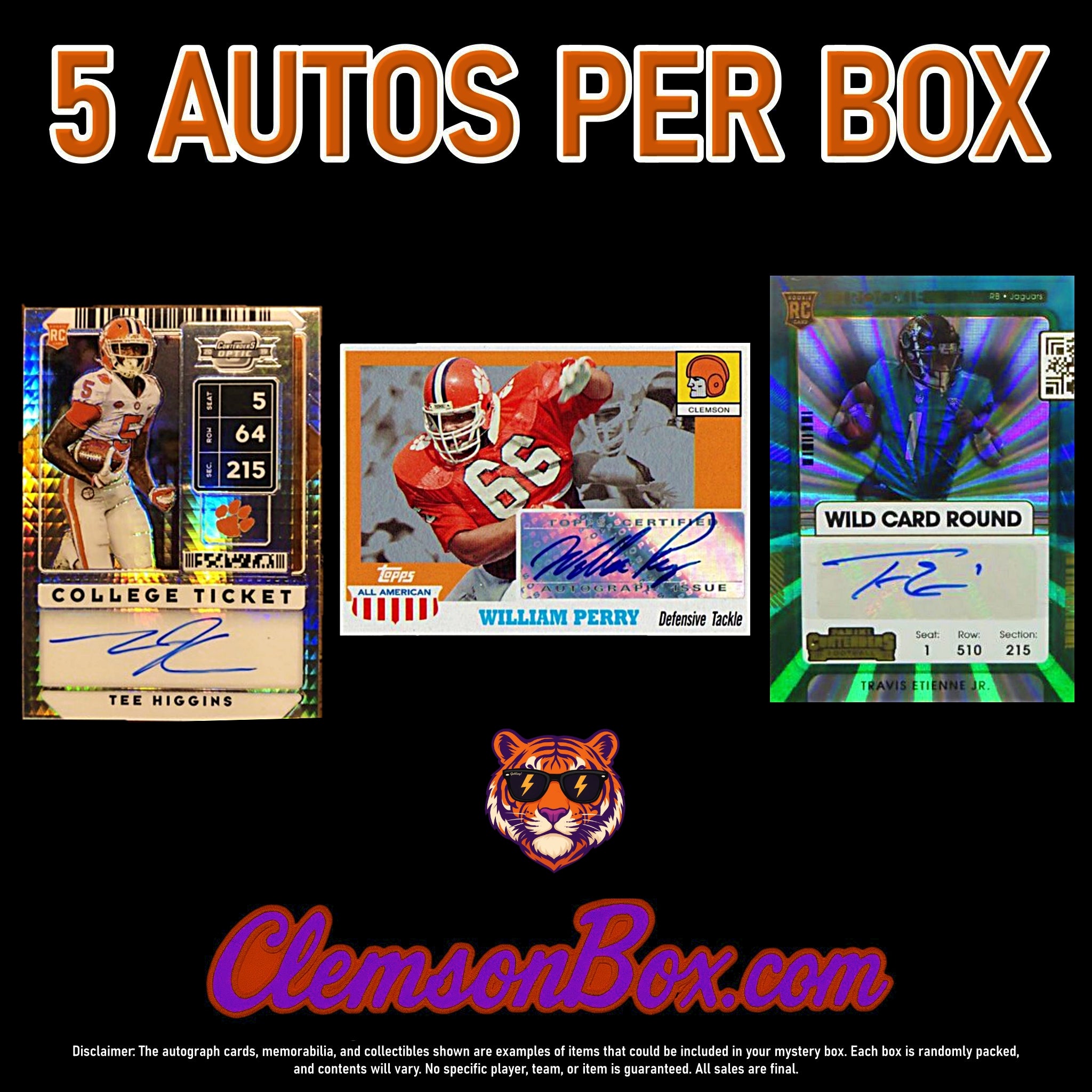 GAHLAY! Clemson Tigers Legends Sports Cards Mystery Box with 5 Autogra – GAHLAY! Brand Co