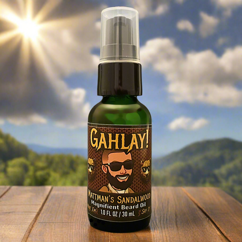 Mattman's OG SANDALWOOD Beard Oil by GAHLAY! | Signature Blend w/ FREE shipping | Greenville, SC | The Rise Guys