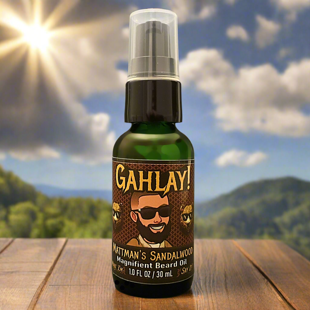 Mattman's OG SANDALWOOD Beard Oil by GAHLAY! | Signature Blend w/ FREE shipping | Greenville, SC | The Rise Guys