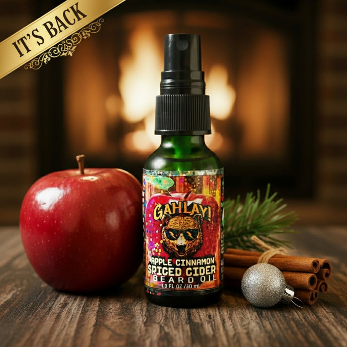 GAHLAY! Apple Cinnamon Spiced Cider Beard Oil - Perfect Christmas gift for men with beards