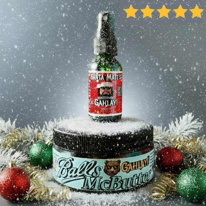 GAHLAY! Christmas Balls Deal – Winter Mint Beard Oil & Balls McButter Bundle | Greenville SC | Free shipping