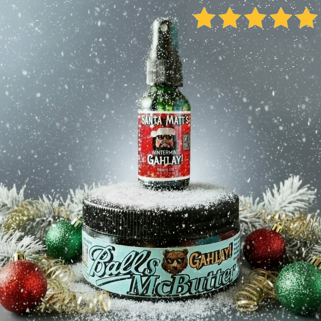 GAHLAY! Christmas Balls Deal – Winter Mint Beard Oil & Balls McButter Bundle | Greenville SC | Free shipping