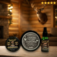 Load image into Gallery viewer, GAHLAY! Mattman’s OG Sandalwood Beard Care Bundle – Beard Oil, Balm &amp; Butter Set | Greenville SC | Free shipping