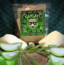 Load image into Gallery viewer, GAHLAY! Hemp x Aloe Moisturizing Soap (2 BARS &amp; scrub pouch) w/ FREE shipping
